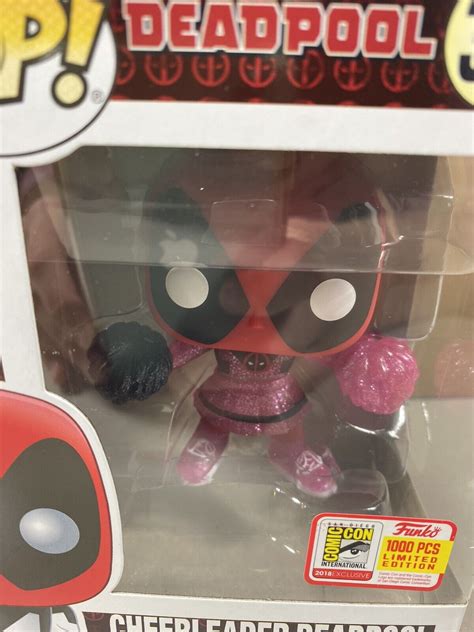 Deadpool Glitter Cheerleader Funko Pop Sdcc Comic Con 2018 325 Le W