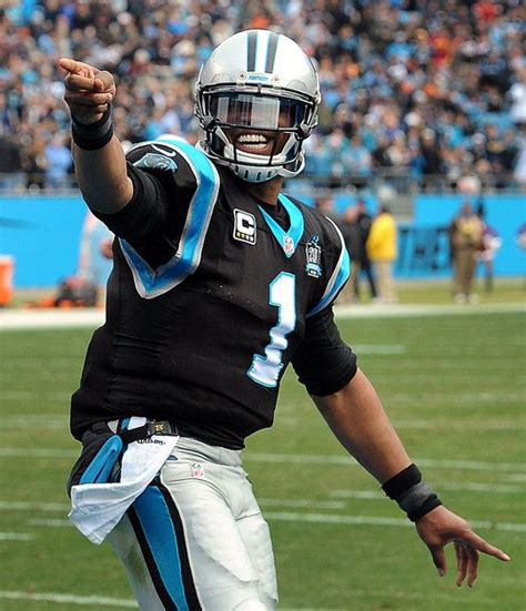 Carolina Panthers Quarterback Cam Newton 1 Celebrates His Rushing 2