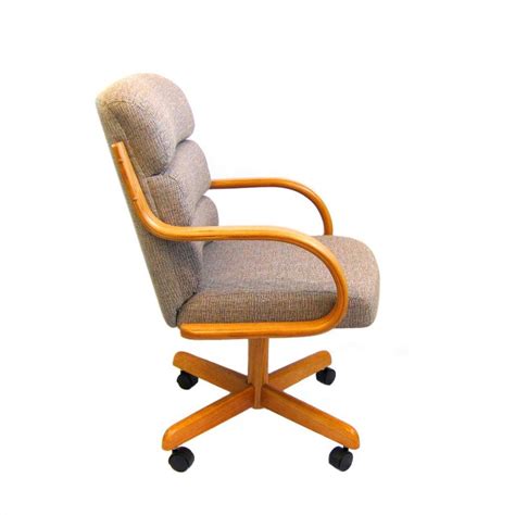 Caster Chair Company Casual Rolling Caster Dining Chair With Swivel