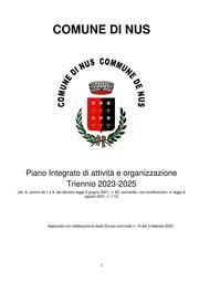 Piano Integrato di Attività e Organizzazione del Comune di Nus Free