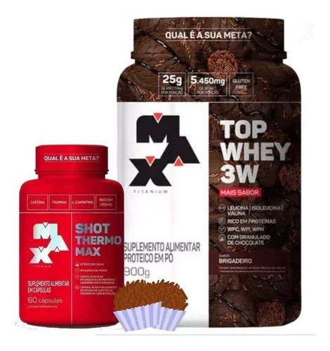 Suplemento En Polvo Max Titanium 3w Whey Protein 3w Max Brigadeiro