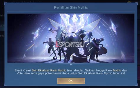 Apa Itu Mythic Vote Mobile Legends ML Esportsku