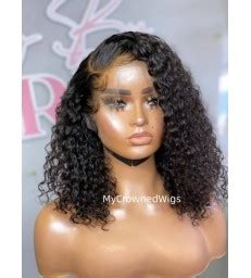 Skin Melt Curly Bob Hd Lace Front Wigs Hd My Crowned Wigs