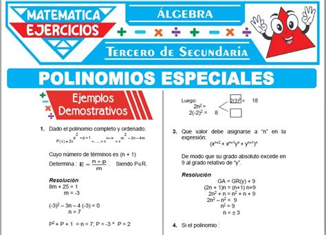 Ejercicios De Grado De Un Polinomio Para Sexto Grado De Primaria Porn