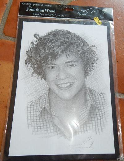 Original Pencil Drawing By Jonathan Wood Harry Styles 1d New Quality