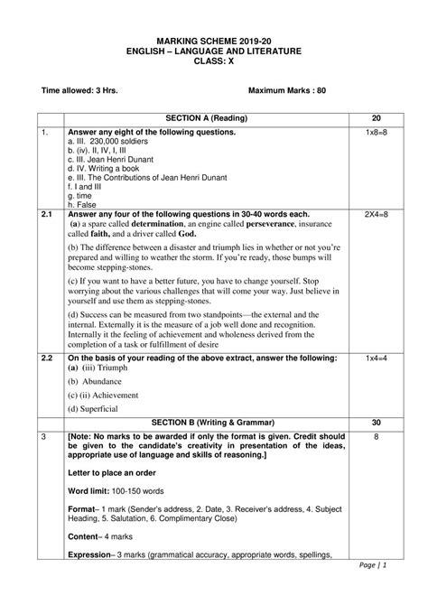 Marking Scheme For Class Cbse Image To U