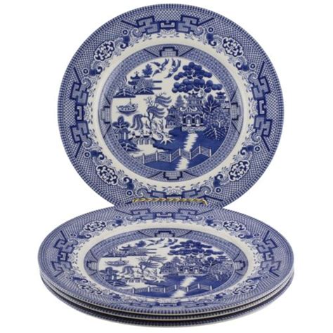 Royal Stafford Blue Willow Dinner Plates Set Of England Ebay