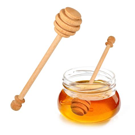 Buy Wood Honey Dipper Wooden Honeycomb Stick Honey Stirrers Honey