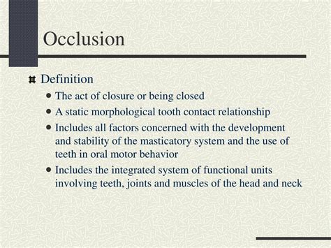 PPT - OCCLUSION PowerPoint Presentation, free download - ID:9228361