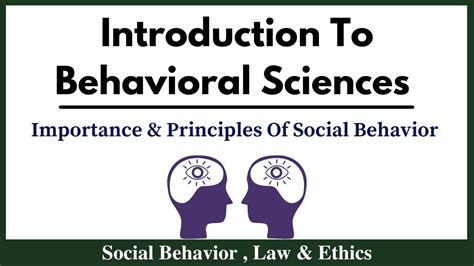 Behavioral Science Introduction Principles Of Social Behaviour