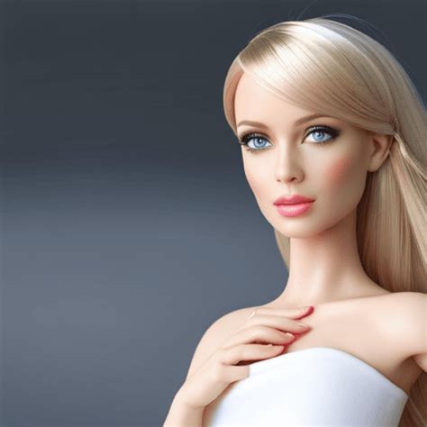 Une Belle Femme Blonde Ressemble à Une Poupée Barbie Photo Premium