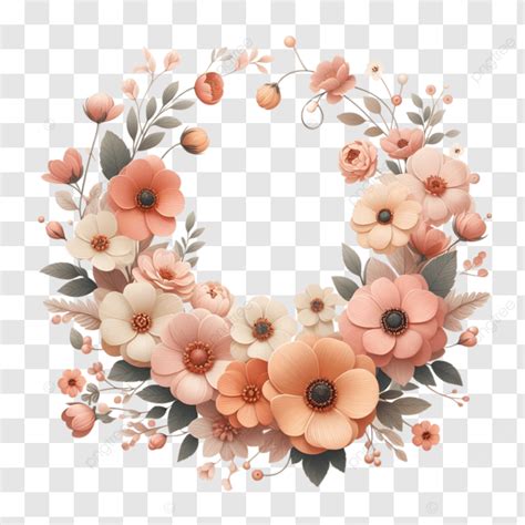 A Picture Of Floral Frame With Rose Flower Transparent Background