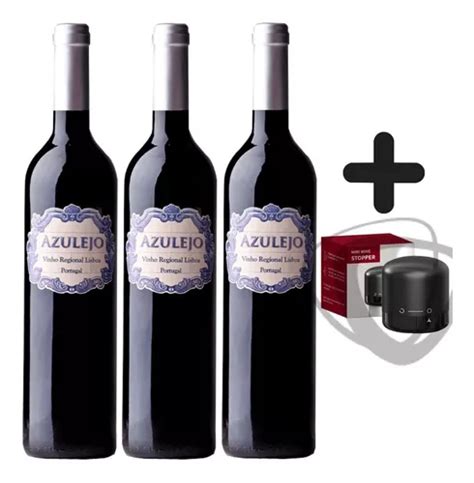 Vinho Tinto Azulejo 750ml Portugues Cx 3 Unidades Parcelamento Sem Juros