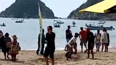 Tibur N Ataca A Una Turista En Playa Melaque En Cihuatl N Jalisco