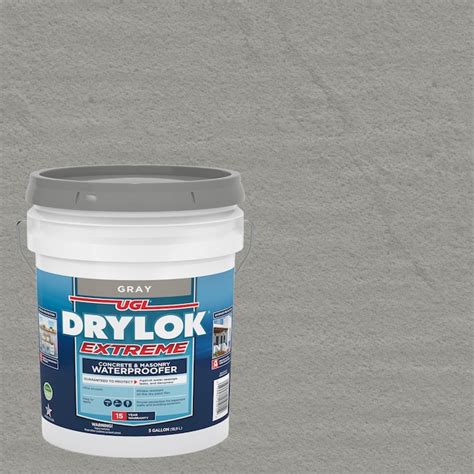 Drylok Extreme Gray Flat Solid Latex Mildew Resistant Mold Resistant