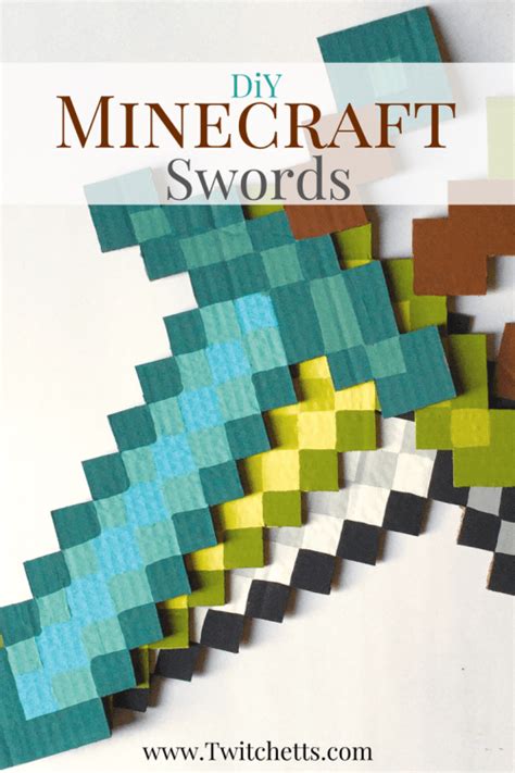 How to make DIY Minecraft Swords from cardboard - Twitchetts