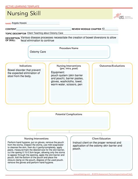 Ostomy Care ATI Fundamentals Remediation Indications Nursing