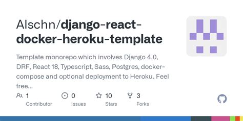 Github Alschn Django React Docker Heroku Template Template Monorepo