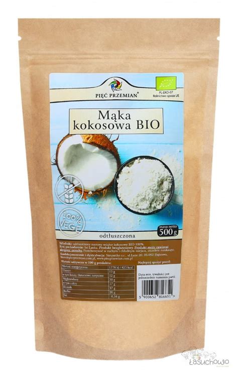 Mąka kokosowa bezglutenowa BIO Pięć Przemian 500g Łasuchowo pl