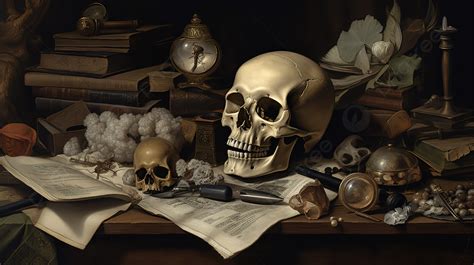 An Old Fashioned Art With Skull Background Memento Mori Pictures Mori