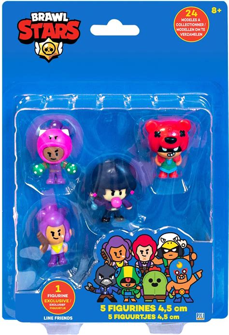 5 Figurines Brawl Stars 4 5 Cm Team A Produits Dérivés Jeux Vidéo