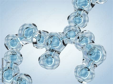 Molecule of Water. Structure. 3D rendering Stock Photo | Adobe Stock