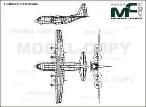 Lockheed C 130j Hercules 2d Drawing Blueprints 65171 Model Copy Default