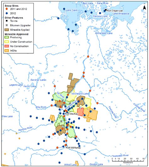 Figure S1. Map of sites in the Athabasca oil sands region of Alberta ...