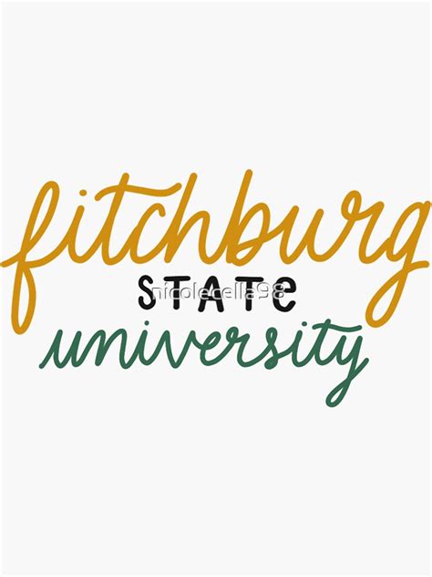 Fitchburg State University Sticker For Sale By Nicolecella98 Redbubble