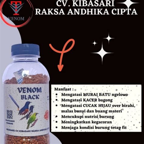 Jual Venom Black Cv Kibasari Pur Burung Kicau Voer Penom Kibas Sari