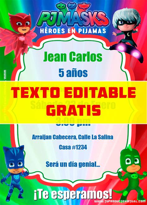 Video Invitación de cumpleaños de PJ Masks 2025 Personalizada