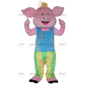 Costume De Mascotte Biggymonkey De Cochon Rose Taille L Cm