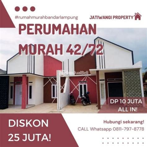 Jual Rumah Baru Tipe 42 72 2KT 1KM Carport Luas Perumahan Akses Mudah