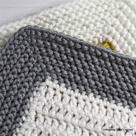 Herringbone Crochet Border: How to Crochet - Winding Road Crochet