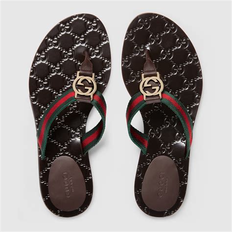 Web Strap Thong Sandal Gucci Women S Slides Thongs H