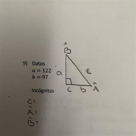 Resuelve El Triángulo Rectángulo Con Los Siguientes Datos Brainly Lat