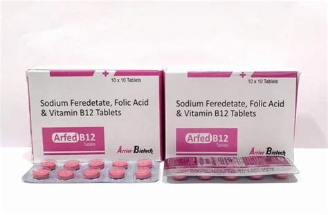 Sodium Feredetate 231mg Folic Acid 1 5mg Vitamin B12 15mcg Tablet At Rs 89 Stripe Arrier