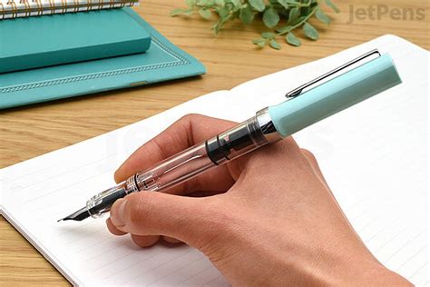 Twsbi Eco T Mint Blue Fountain Pen Fine Nib Limited Edition Jetpens