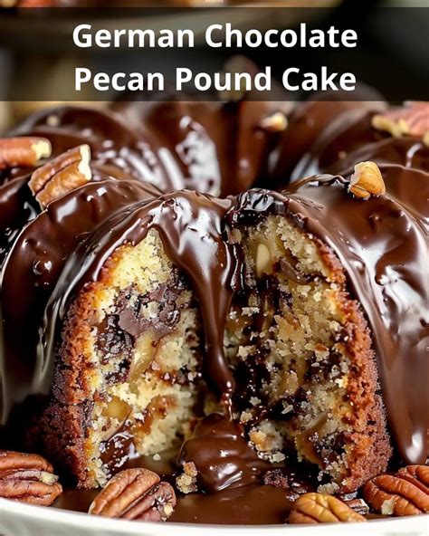 German Chocolate Pecan Pound Cake Cakes And Colors