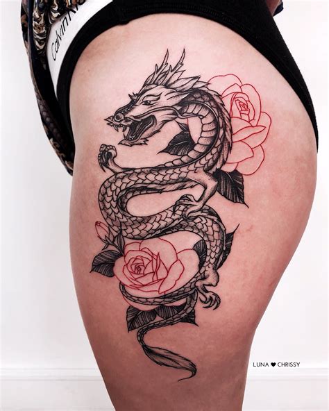 On Twitter Dragon Thigh Tattoo Thigh Tattoos Women Dragon