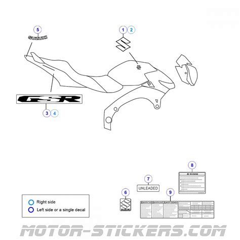 Suzuki GSR 600 2007 Decals