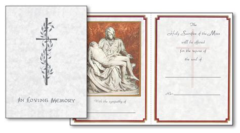 Deceased Pieta Mass Card