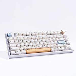 Amazon Keydous NJ80 AP Wireless Mechanical Keyboard With Knob Bluetooth 5 0 2 4G 75 Hot