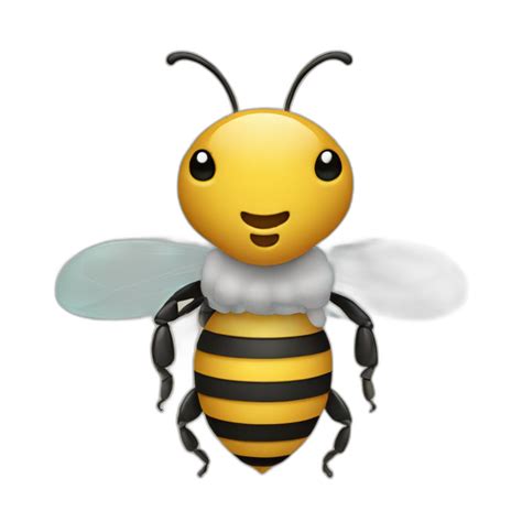 Fat And Happy Bee Eating Honey Ai Emoji Generator