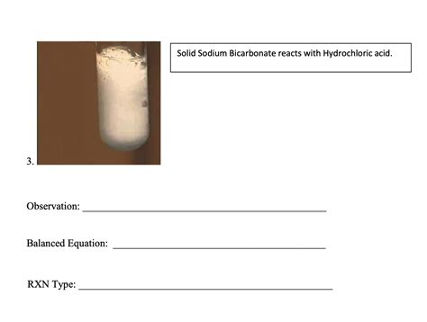 Solved Solid Sodium Bicarbonate Reacts With Hydrochloric