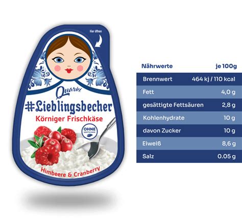 Lieblingsbecher Himbeer Quarki Milchprodukte