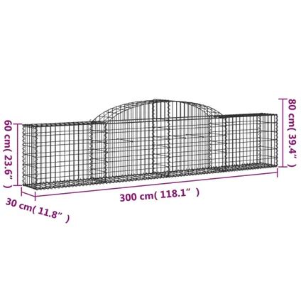 Vidaxl Paniers Gabions Arqu S Pcs X X Cm Fer Galvanis