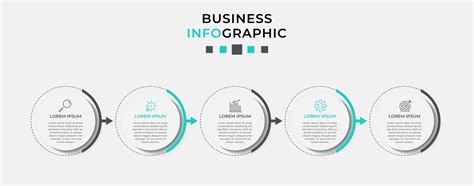 Plantilla De Negocio De Diseño Infográfico Con Iconos Y 5 Opciones O Pasos 3134421 Vector En