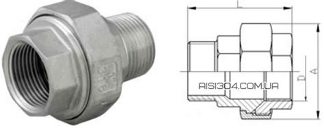 Муфта американка нержавеющая AISI304/AISI316