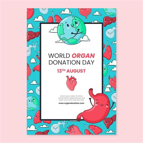 Free Vector Hand Drawn Vertical Poster Template For World Organ